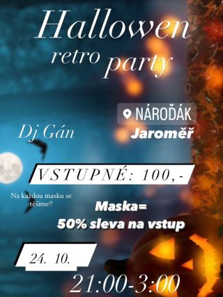 Hallowen v Nároďáku 24.10. Už tento pátek se těšíme na každou masku.